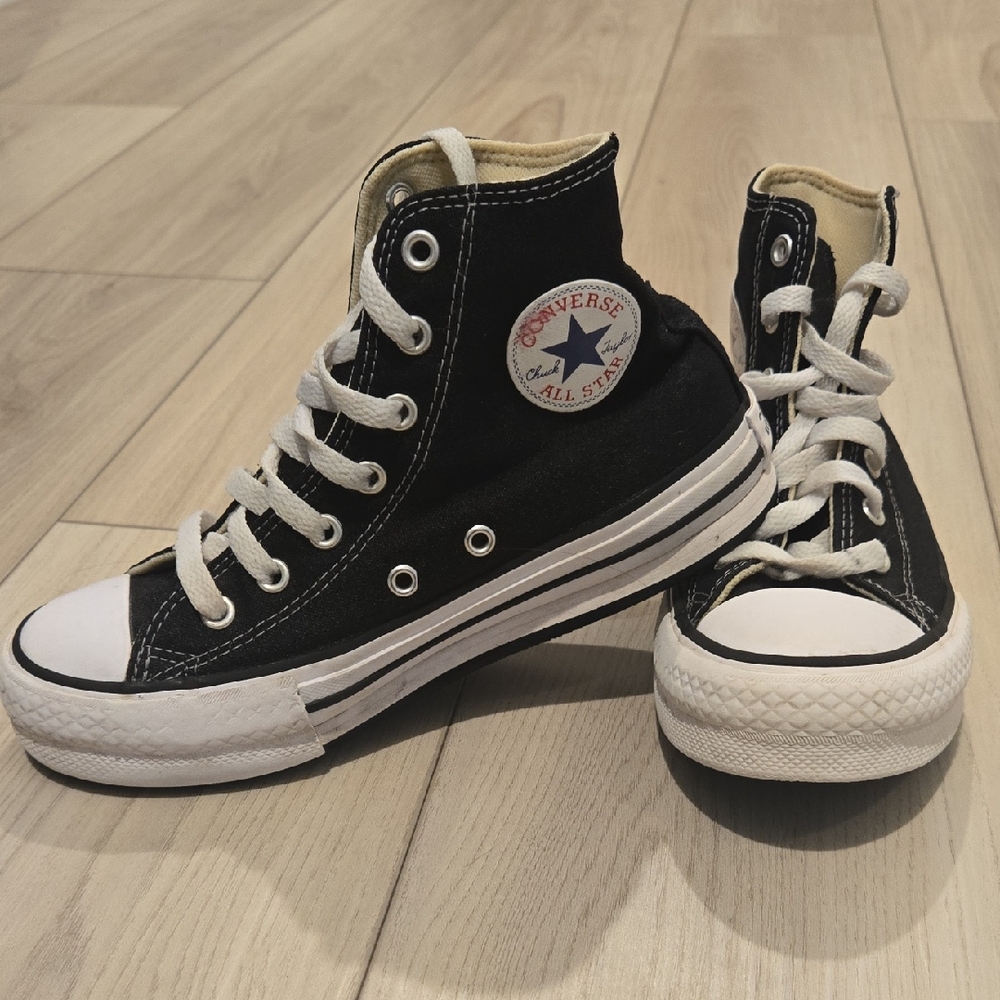 Youth Converse Black High-Top Sneakers